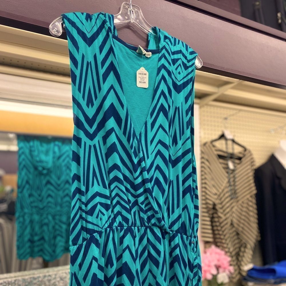 🛍️ Roxy Ladies Lg Teal Blue Romper
